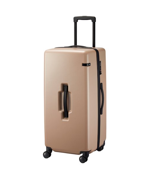 スーツケース キャリーケース超軽量拡張機能付静音キャリーバッグ Lブラウン - 1