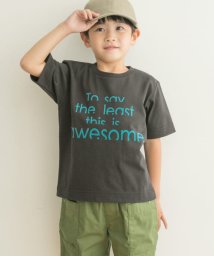 URBAN RESEARCH DOORS（Kids）(アーバンリサーチドアーズ（キッズ）)/『親子リンク』FORK&SPOON　ロゴショートスリーブTシャツ(KIDS)/CHARCOAL