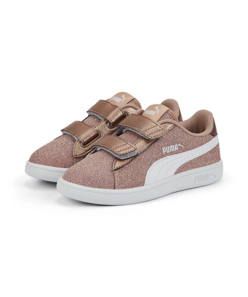 PUMA(PUMA)/キッズ ガールズ プーマ スマッシュ V2 グリッツグラム V PS スニーカー 17－21cm/ROSEGOLD-PUMAWHITE