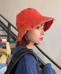 shopnikoniko(ショップにこにこ)/バケットハット ma【即納】 シンプル バケット ハット 帽子 トレンド レディース 韓国ファッション 流行/レッド