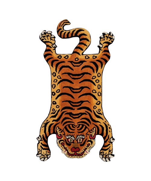 DETAIL(ディテール)/DETAIL ディテール ラグ ラグマット カーペット 絨毯 トラ 厚手 220×130cm チべタン タイガーラグ TIBETAN TIGER RUG XL /オレンジ