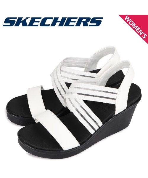 スケッチャーズ Skechers スケッチャーズ Skechers サンダル ウェッジサンダル ランブル オン レディース 厚底 Rumble On Day Flirt ホワイト 白 Magaseek