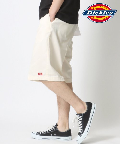 LAZAR(ラザル)/【Lazar】Dickies/ディッキーズ T/Cツイル デニム ワイド ハーフパンツ/ショートパンツ/ショーツ/アイボリー