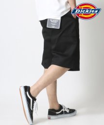 LAZAR(ラザル)/【Lazar】Dickies/ディッキーズ T/Cツイル デニム ワイド ハーフパンツ/ショートパンツ/ショーツ/ブラック