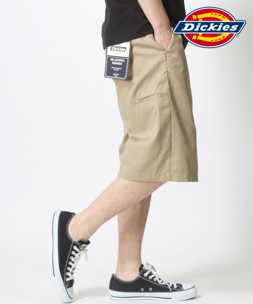 LAZAR(ラザル)/【Lazar】Dickies/ディッキーズ T/Cツイル デニム ワイド ハーフパンツ/ショートパンツ/ショーツ/ベージュ