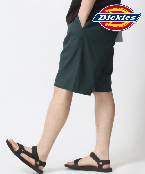 LAZAR(ラザル)/【Lazar】Dickies/ディッキーズ ライトツイル デニム ワイド イージーハーフパンツ/ショートパンツ/ショーツ メンズ ハーフパンツ 短パン/グリーン