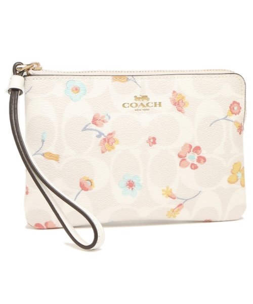 コーチ アウトレット ポーチ リストレット 花柄 ホワイトマルチ レディース Coach C8702 Imcah コーチ Coach Magaseek