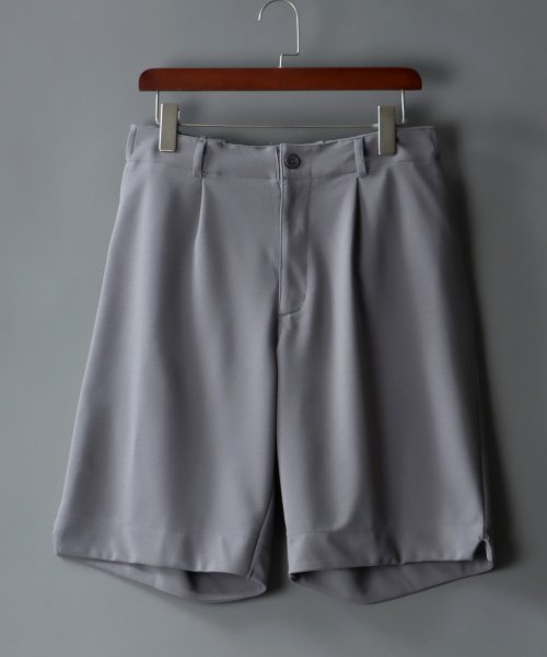 SITRY(SITRY)/【SITRY】Cut georgette wide Shorts/カットジョーゼット ワイド ショーツ メンズ/ミディアムグレー