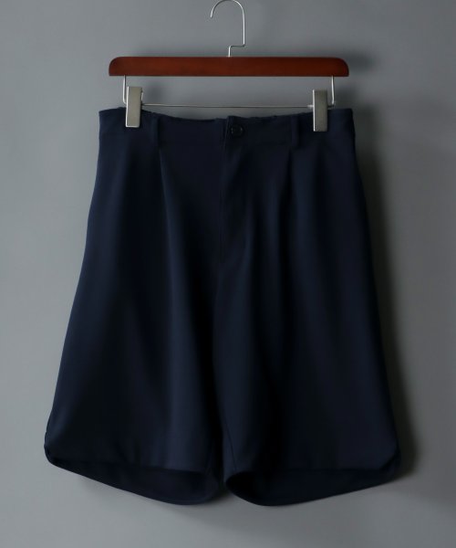 SITRY(SITRY)/【SITRY】Cut georgette wide Shorts/カットジョーゼット ワイド ショーツ メンズ/ネイビー