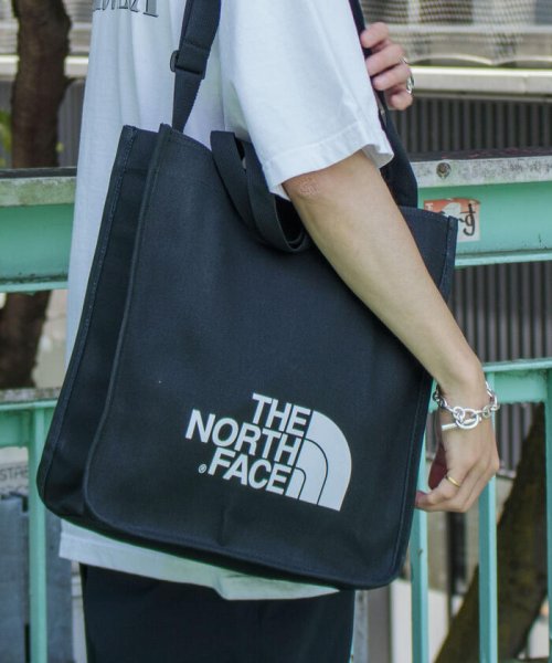 GLOSTER(GLOSTER)/【THE NORTH FACE/ノースフェイス】スクエアコットントートバッグ ショルダーバッグ/ブラック