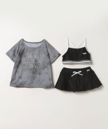 FILA（kids）(フィラ（キッズ）)/【スイム】Tシャツ付 水着 3点セット ガールズ/ブラック