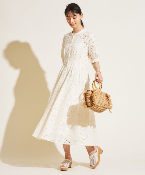セール 洗える カットワークレース ワンピース フェルゥ Feroux Magaseek