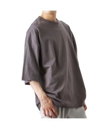 MAC HOUSE(men)(マックハウス（メンズ）)/Goodwear グッドウェア スーパービッグ半袖Tシャツ 2W7－11222/チャコール