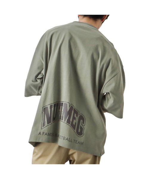 MAC HOUSE(men)(マックハウス（メンズ）)/Goodwear グッドウェア Goodwear × NUTMEG ロゴプリントビッグTシャツ 2W7－12209/カーキ