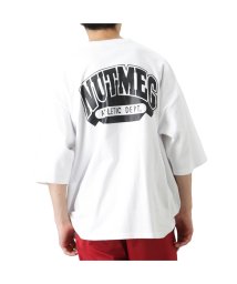 MAC HOUSE(men)(マックハウス（メンズ）)/Goodwear グッドウェア Goodwear × NUTMEG ロゴ刺繍ポケット付きビッグTシャツ 2W7－12210/ホワイト