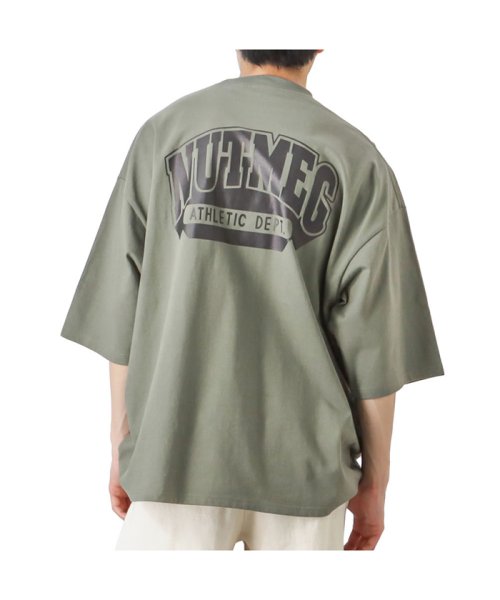 MAC HOUSE(men)(マックハウス（メンズ）)/Goodwear グッドウェア Goodwear × NUTMEG ロゴ刺繍ポケット付きビッグTシャツ 2W7－12210/カーキ
