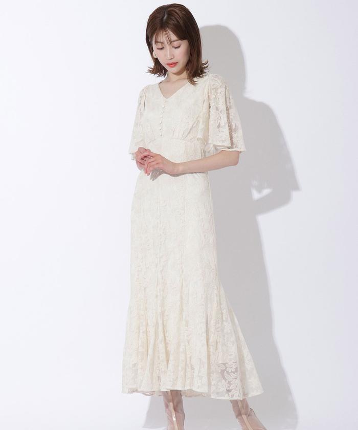 【極美品✨】And Couture ニット レザー レース ロングワンピース