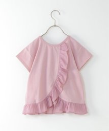 ikka kids(イッカ　キッズ)/【キッズ】前後2WAYシアーフリルTシャツ（100〜160cm）/ピンク