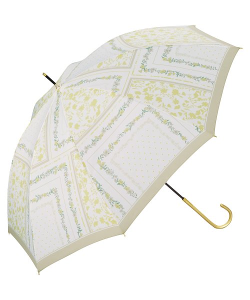 Wpc．(Wpc．)/【Wpc.公式】雨傘 フラワーパネル  58cm 継続はっ水 晴雨兼用 レディース 長傘/BE
