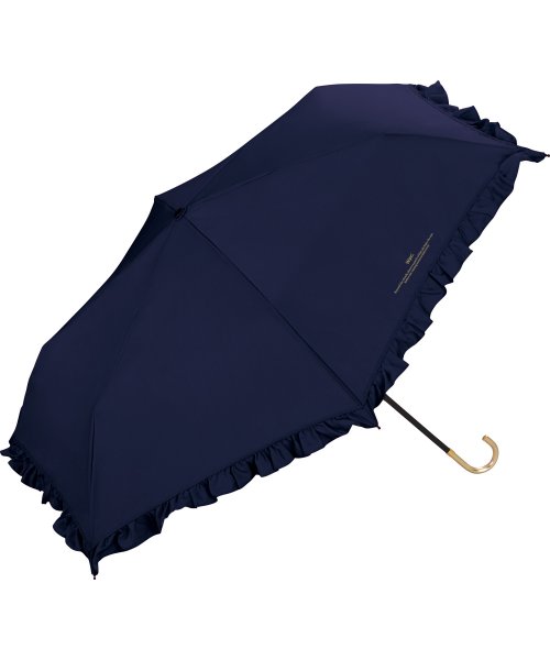 Wpc．(Wpc．)/【Wpc.公式】雨傘 フェミニンフリル ミニ  50cm 継続はっ水 晴雨兼用 レディース 折りたたみ傘/NV