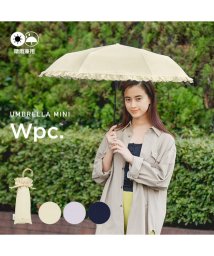 Wpc．(Wpc．)/【Wpc.公式】雨傘 フェミニンフリル ミニ  50cm 継続はっ水 晴雨兼用 レディース 折りたたみ傘/BE