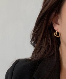 shopnikoniko(ショップにこにこ)/ニュアンス ハートピアス 【即納】 アクセサリー ピアス ハート ハート型 ゴールド シルバー 金 銀 レディース 韓国 プチプラ 流行り トレンド 人気 おす/その他