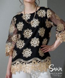 Sawa a la mode/煌く花刺繍の百花絢爛シアートップス/504764491