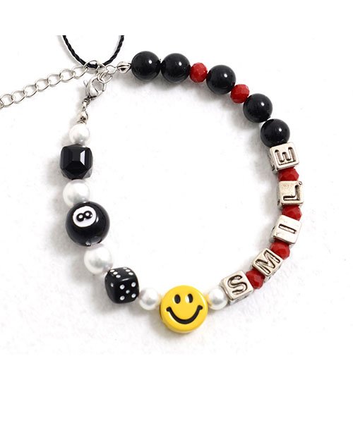 Smiley Face スマイリーブレスレット メンズ ブランド おしゃれ 小物 アクセサリー ビーズ スマイル ニコちゃん パール 星 スター 十字架 クロス エスビーセレクト Sb Select Magaseek
