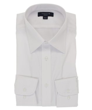 TAKA-Q/【白無地】形態安定 吸水速乾 スリムフィット レギュラーカラー 長袖 シャツ メンズ ワイシャツ ビジネス ノーアイロン 形態安定 yシャツ 速乾/504765857