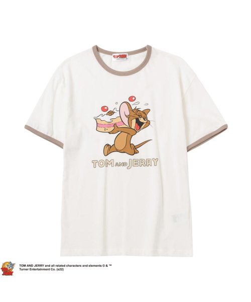MAC HOUSE(kid's)(マックハウス（キッズ）)/Tom and Jerry リンガーTシャツ 335147210/ホワイト