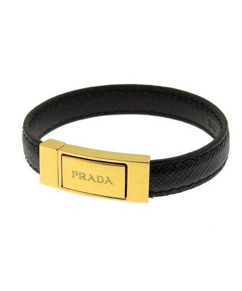 PRADA(プラダ)/PRADA プラダ SAFFIANO レザー ブレスレット/ブラック