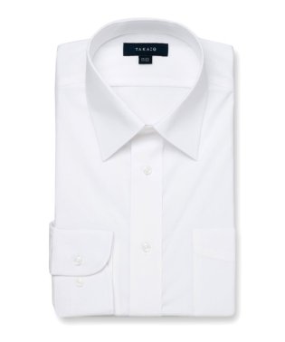 TAKA-Q/【白無地】形態安定 吸水速乾 レギュラーフィット レギュラーカラー 長袖 シャツ メンズ ワイシャツ ビジネス ノーアイロン 形態安定 yシャツ 速乾/504765999