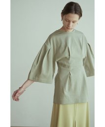 CLANE(クラネ)/BIG SLEEVE WAIST SHAPE TOPS/GREEN