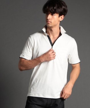 NICOLE CLUB FOR MEN/【22年モデル WEB限定再販売】迷彩ジャカード半袖スキッパーポロシャツ/504622234