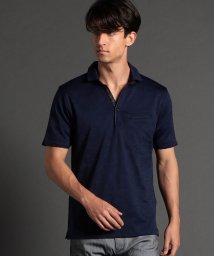 NICOLE CLUB FOR MEN(ニコルクラブフォーメン)/【22年モデル WEB限定再販売】迷彩ジャカード半袖スキッパーポロシャツ/67ネイビー