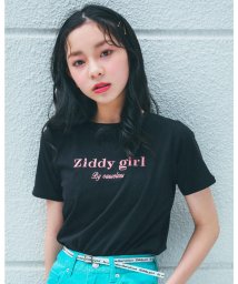 ZIDDY(ジディー)/【 ニコ☆プチ 8月号 掲載 】 カラー ロゴ 刺繍 Tシャツ (130~160/ブラック