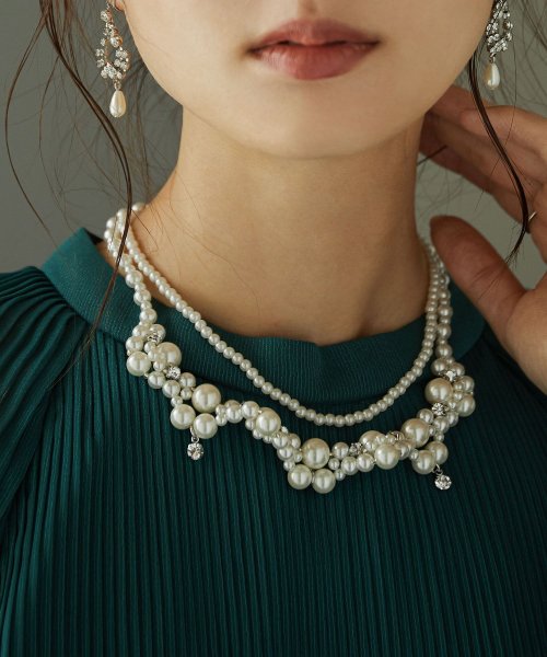 ネックレス レディース パール 結婚式 アクセサリー パールネックレス 小粒パール 大粒パール ショート 2way 3way プレゼント 2連 ジュエリー シル ニアナ Niana Magaseek