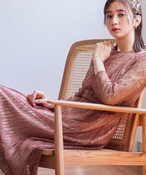 セール 結婚式 ワンピース パーティードレス レース M L ロング丈 ミモレ丈 袖あり ロング オケージョン 1 5次会 春 夏 秋 冬 二次会 謝恩会 成人式 同窓 ニアナ Niana Magaseek