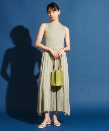 セール フェルゥ Feroux 洗える 透かし編み ニット ワンピース Magaseek