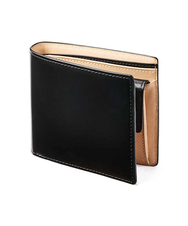 新品 P.I.D Vasto シリーズ コードバン 二つ折り財布 チョコ