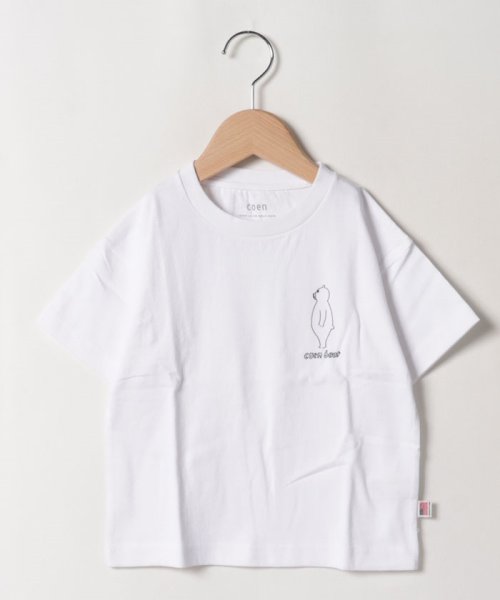 coen(coen)/【coen/コーエン】コーエンベア USAコットンTシャツ K /WHITE