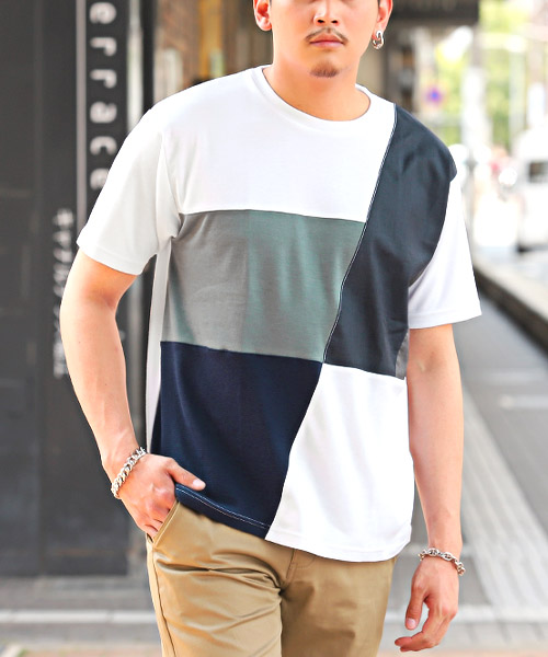 直送商品 ARMANI JEANS 肩ボタン異素材ニットTシャツ blog