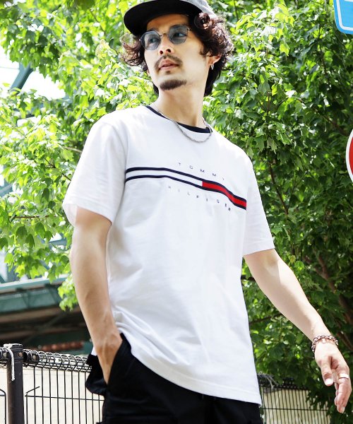 セール Tommy Hilfiger トミー ヒルフィガー ラインフラッグチノt Tシャツ メンズ 半袖 おしゃれ トップス ロゴ ブランド ジギーズショップ Jiggys Shop Magaseek