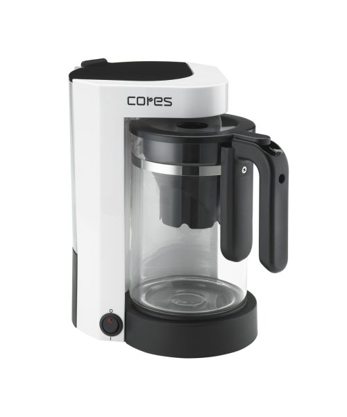 Cores(コレス)/【日本正規品】コレス コーヒーメーカー Cores 5カップコーヒーメーカー ゴールドフィルター ティーサーバー フィルター付き C302WH/ホワイト
