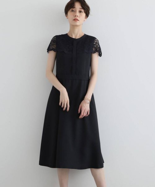 セール 洗える ケープレース フィットアンドフレアーワンピース インディヴィ Indivi Magaseek
