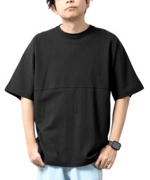  GENELESS(GENELESS)/tシャツ メンズ 半袖 BIGtシャツ オーバーサイズ USAコットン ドロップショルダー 半袖Tシャツ/ブラック