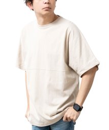  GENELESS(GENELESS)/tシャツ メンズ 半袖 BIGtシャツ オーバーサイズ USAコットン ドロップショルダー 半袖Tシャツ/ベージュ系1