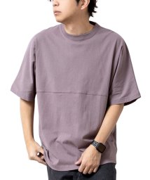  GENELESS(GENELESS)/tシャツ メンズ 半袖 BIGtシャツ オーバーサイズ USAコットン ドロップショルダー 半袖Tシャツ/パープル