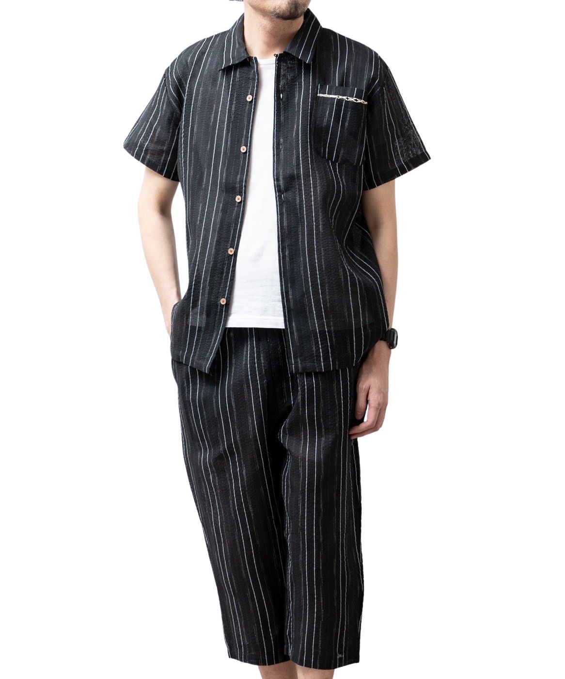 パジャマ 父の日 しじら ルームウェア プレゼント ギフト 紳士 メンズ 夏アイテム