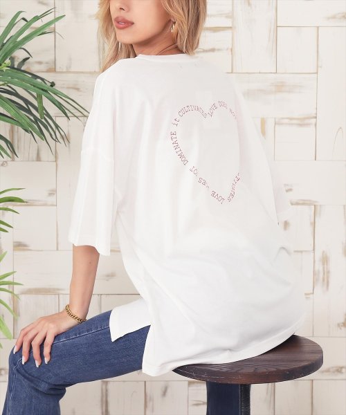 セール メッセージハート英字プリントtシャツ ラティーナ Latina Magaseek